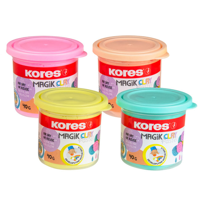 PLASTILINA MODELAJ 4*40G CULORI PASTEL KORES PLASTILINA MODELAJ 4*40G CULORI PASTEL KORES